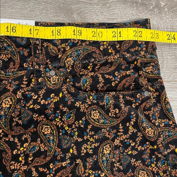 NWT Croft & Barrow Straight Leg Mid Rise Paisley Stretch Corduroy Pants 22W - Picture 8 of 16